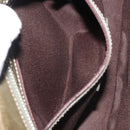 Coach Shoulder Bag Suede Leather Khaki Silver Auth am9145-21