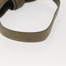 Coach Shoulder Bag Suede Leather Khaki Silver Auth am9145-7