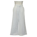CHANEL Bottoms Pants Nylon White CC Auth am9147M-1
