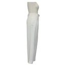 CHANEL Bottoms Pants Nylon White CC Auth am9147M-4