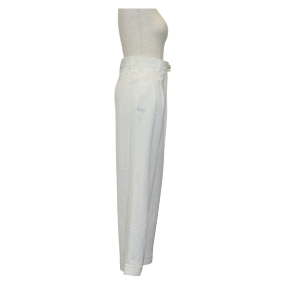 CHANEL Bottoms Pants Nylon White CC Auth am9147M
