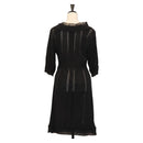 CHANEL One Piece Cotton Black CC Auth am9148-2