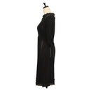 CHANEL One Piece Cotton Black CC Auth am9148-3