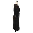 CHANEL One Piece Cotton Black CC Auth am9148-4
