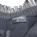 CHANEL One Piece Cotton Black CC Auth am9148-9