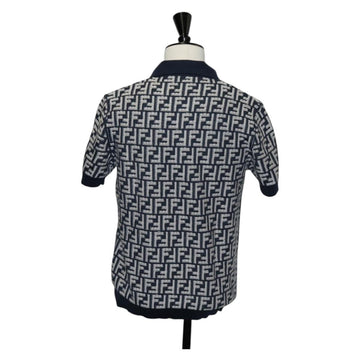FENDI Polo Shirt Wool Navy Auth am9150M - 0