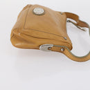 BALLY Hand Bag Canvas Leather 2Set Beige White Auth am9153-12