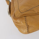 BALLY Hand Bag Canvas Leather 2Set Beige White Auth am9153-16