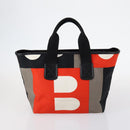 BALLY Hand Bag Canvas Leather 2Set Beige White Auth am9153-2