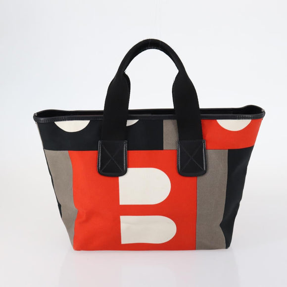 BALLY Handtas Canvas Leer 2Set Beige Wit Auth am9153