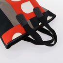 BALLY Hand Bag Canvas Leather 2Set Beige White Auth am9153-5