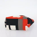 BALLY Hand Bag Canvas Leather 2Set Beige White Auth am9153-7