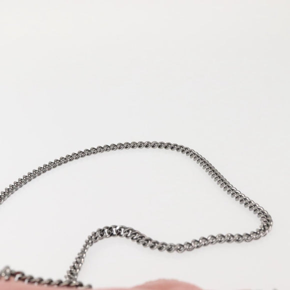 Stella MacCartney Chain Farabella Mini Bag Suede 2way Pink 391698 Auth am9156