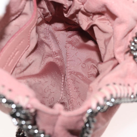Stella MacCartney Chain Farabella Mini Bag Suede 2way Pink 391698 Auth am9156