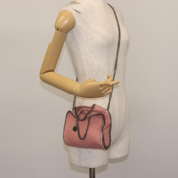 Stella MacCartney Chain Farabella Mini Bag Suede 2way Pink 391698 Auth am9156