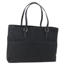FENDI Zucchino Canvas Hand Bag Black Silver Auth am9157-1