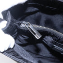 FENDI Zucchino Canvas Hand Bag Black Silver Auth am9157-18