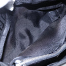 FENDI Zucchino Canvas Hand Bag Black Silver Auth am9157-22