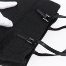 FENDI Zucchino Canvas Hand Bag Black Silver Auth am9157-6