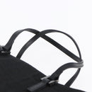 FENDI Zucchino Canvas Hand Bag Black Silver Auth am9157-8