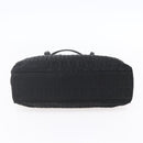 FENDI Zucchino Canvas Hand Bag Black Silver Auth am9157-5