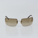 CHANEL Sunglasses plastic Brown CC Auth am9167-2