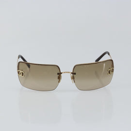 CHANEL Sunglasses plastic Brown CC Auth am9167 - 0