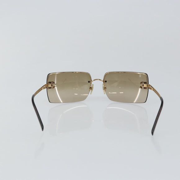 CHANEL Sunglasses plastic Brown CC Auth am9167