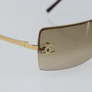 CHANEL Sunglasses plastic Brown CC Auth am9167-8