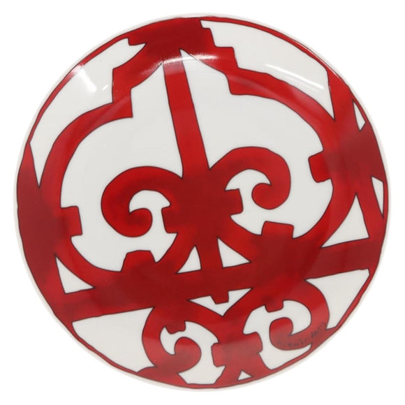 HERMES Guadalquivir Plate Pottery Red Auth am9176