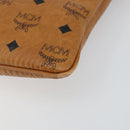 MCM Logogram Vicetos Clutch Bag PVC Leather Brown Gold Auth am9180-15