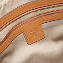 MCM Logogram Vicetos Clutch Bag PVC Leather Brown Gold Auth am9180-17