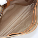 MCM Logogram Vicetos Clutch Bag PVC Leather Brown Gold Auth am9180-10