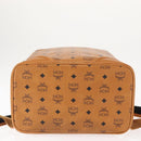 MCM Logogram Vicetos Backpack PVC Leather Brown Gold Auth am9181-11