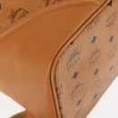 MCM Logogram Vicetos Backpack PVC Leather Brown Gold Auth am9181-12