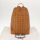 MCM Logogram Vicetos Backpack PVC Leather Brown Gold Auth am9181-25