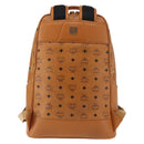 MCM Logogram Vicetos Backpack PVC Leather Brown Gold Auth am9181-3