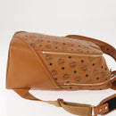 MCM Logogram Vicetos Backpack PVC Leather Brown Gold Auth am9181-4