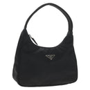 PRADA Hand Bag Nylon Black Silver Auth am9186V-1