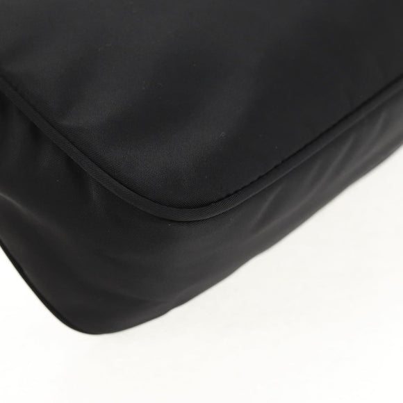 PRADA Hand Bag Nylon Black Silver Auth am9186V