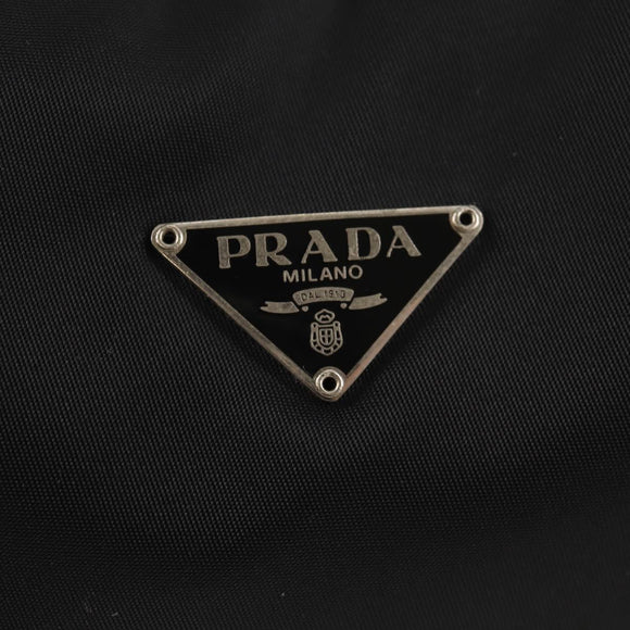 PRADA Hand Bag Nylon Black Silver Auth am9186V