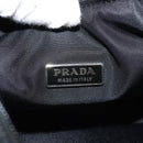 PRADA Hand Bag Nylon Black Silver Auth am9186V-18