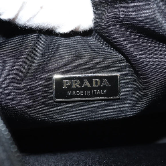 PRADA Hand Bag Nylon Black Silver Auth am9186V