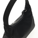 PRADA Hand Bag Nylon Black Silver Auth am9186V-6