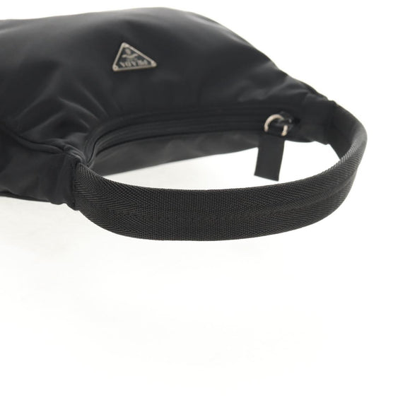 PRADA Hand Bag Nylon Black Silver Auth am9186V