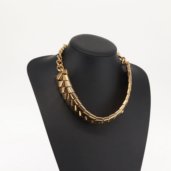 VERSACE Necklace metal Gold Auth am9188