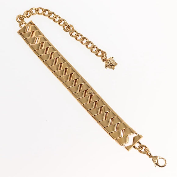 VERSACE Necklace metal Gold Auth am9188