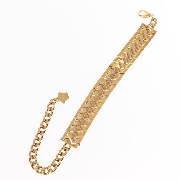 VERSACE Necklace metal Gold Auth am9188