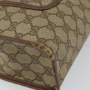 GUCCI GG Supreme Web Sherry Line Tote Bag PVC Beige Red 89 02 997 Auth am9191-14