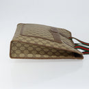 GUCCI GG Supreme Web Sherry Line Tote Bag PVC Beige Red 89 02 997 Auth am9191-3